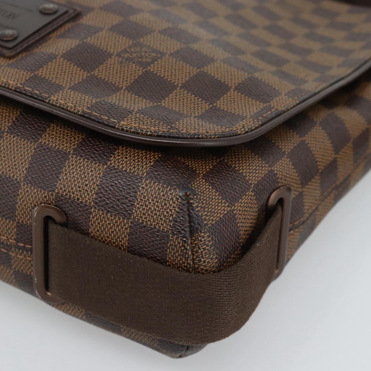 Louis Vuitton Brooklyn Damier Ebene, Brown, Canvas, Shoulder Bag