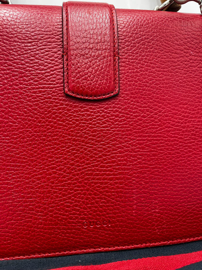 Gucci Dionysus Bamboo Top Handle Bag Leather, RED, LEATHER, Handbag