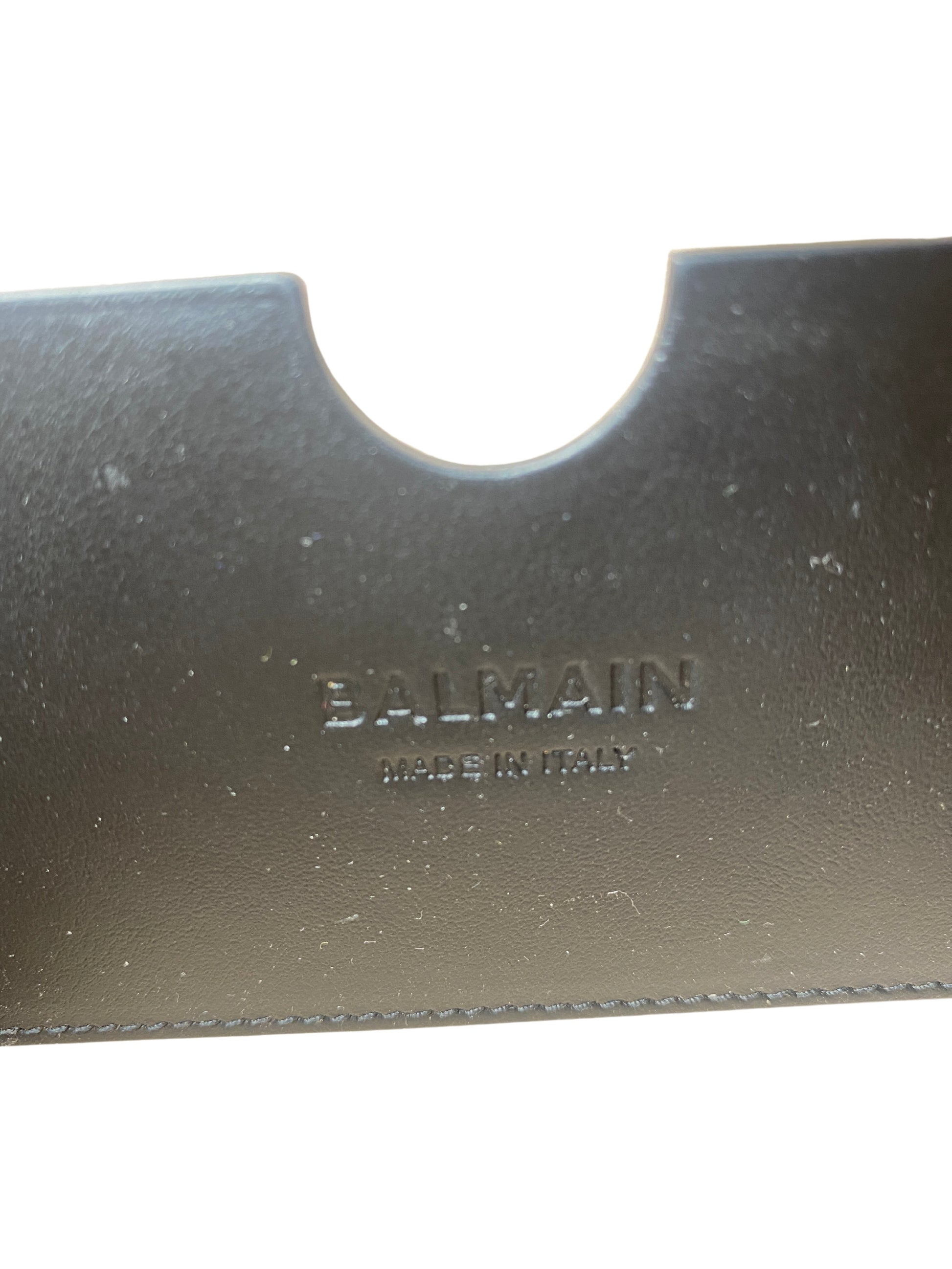 Balmain B-Buzz Leather, Black, Leather, Shoulder Bag