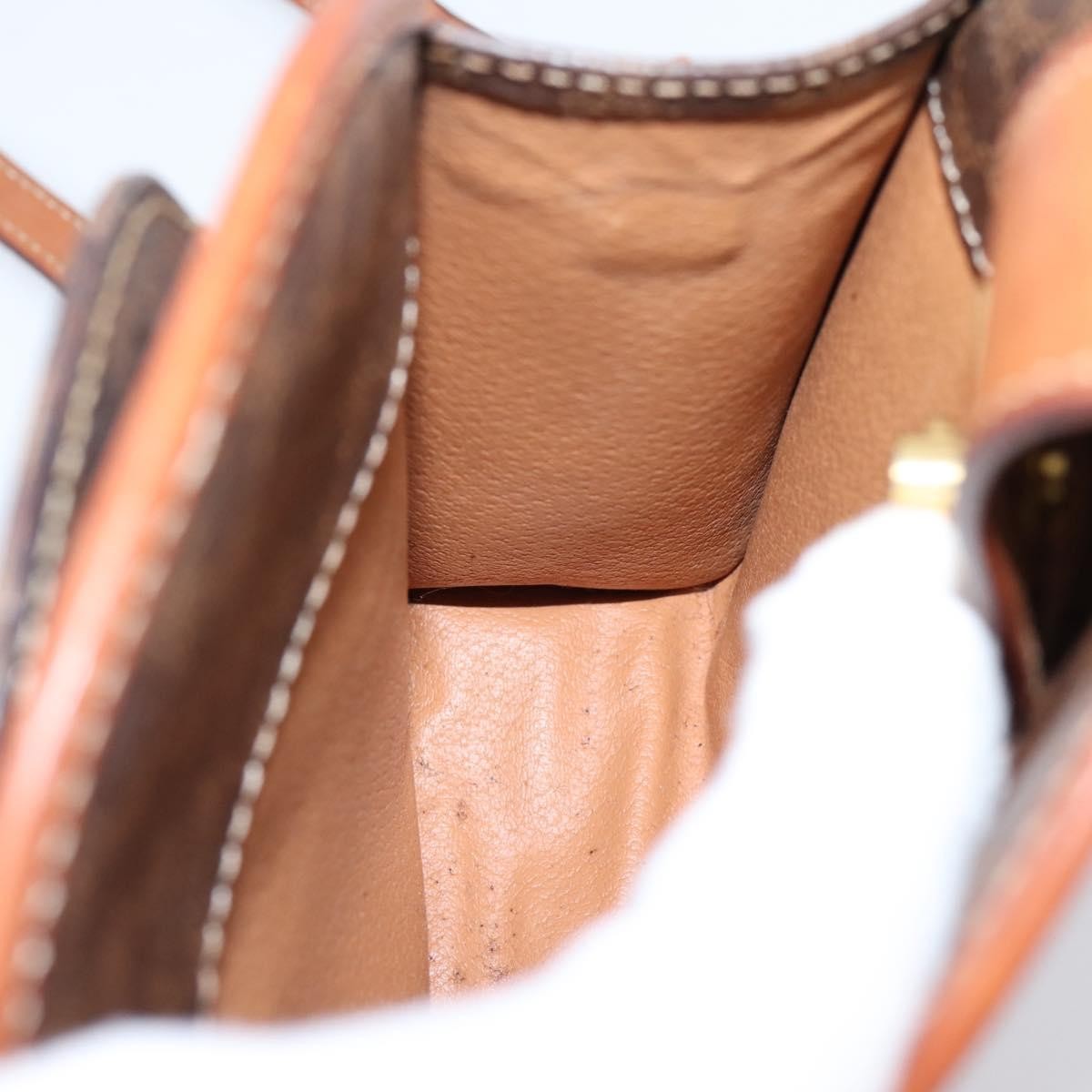 Celine Macadam Shoulder Canvas, Brown, Canvas, Crossbody Bag