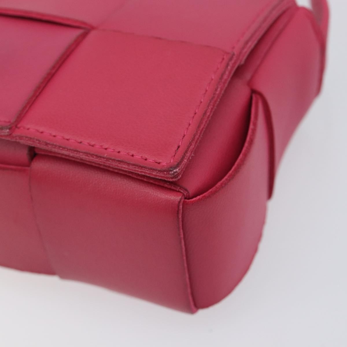 Bottega Veneta Cassette Maxi Intrecciato Leather, Pink, Leather, Crossbody Bag