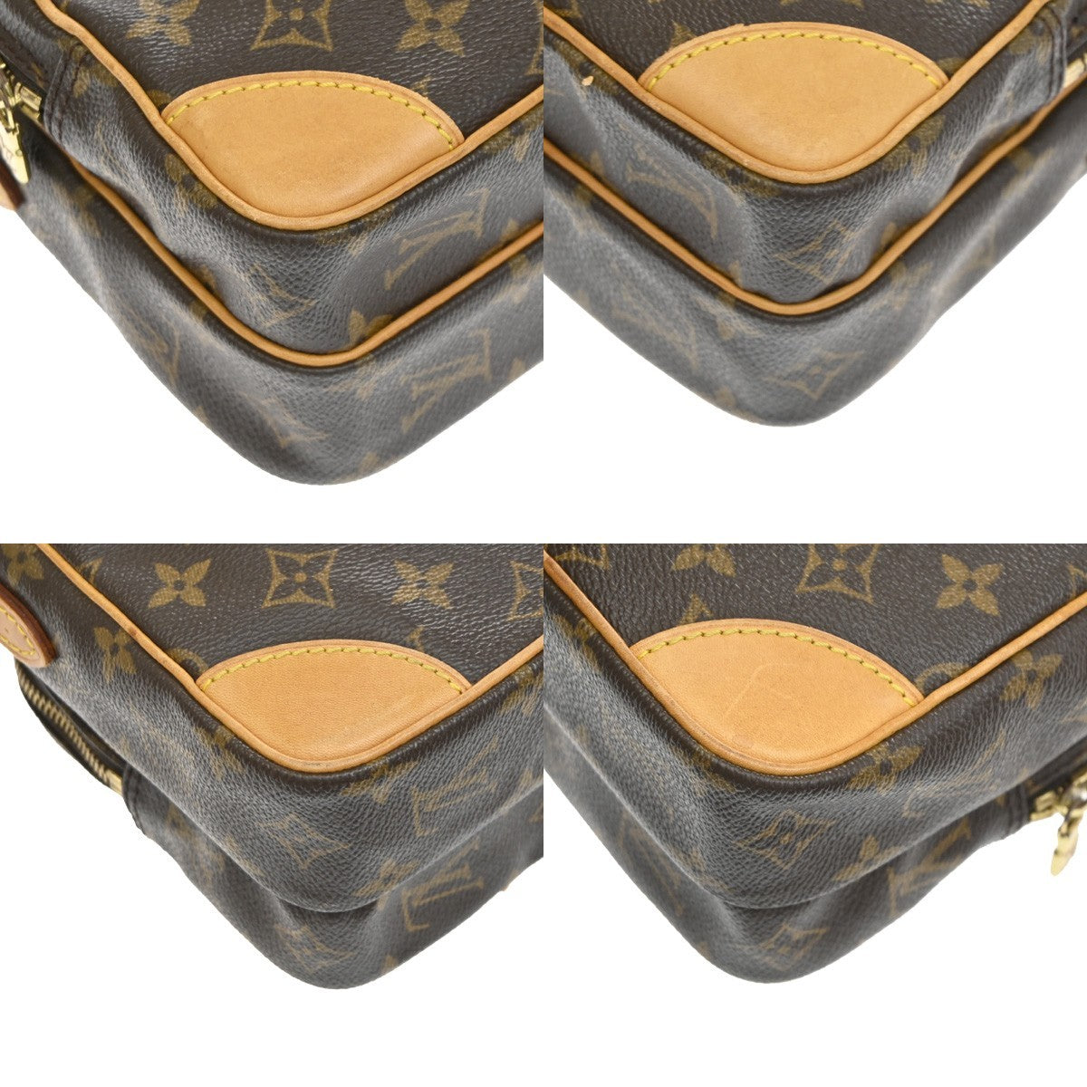 Louis Vuitton Amazone Leather, Brown, Canvas, Shoulder Bag