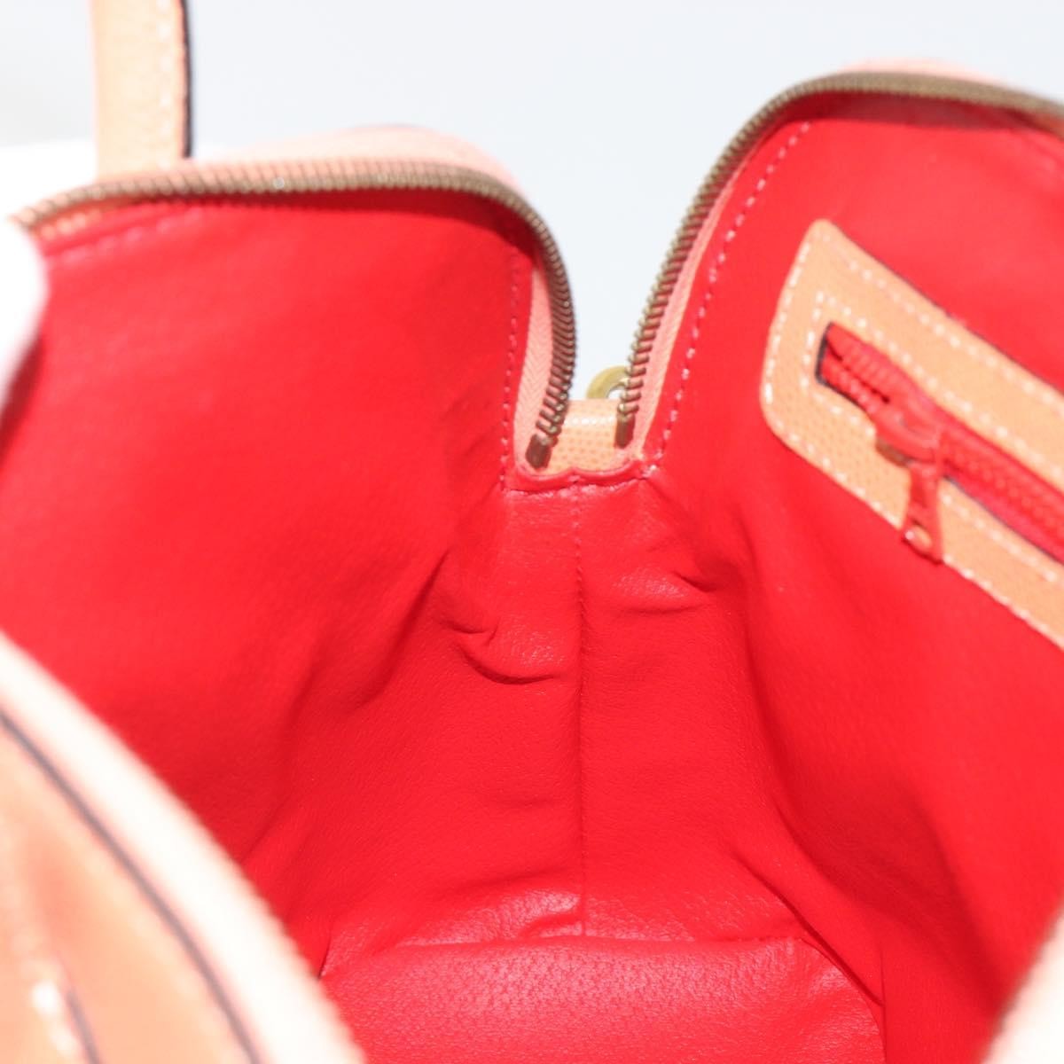 Celine Vintage Convertible Bowler Leather, Orange, Leather, Handbag