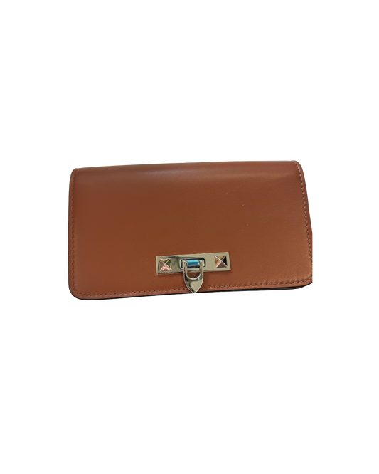 Valentino, Brown, Leather, clutch