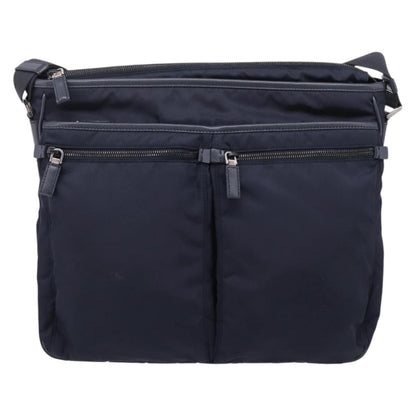 Prada Shoulder Tessuto, Navy, Nylon, Shoulder Bag