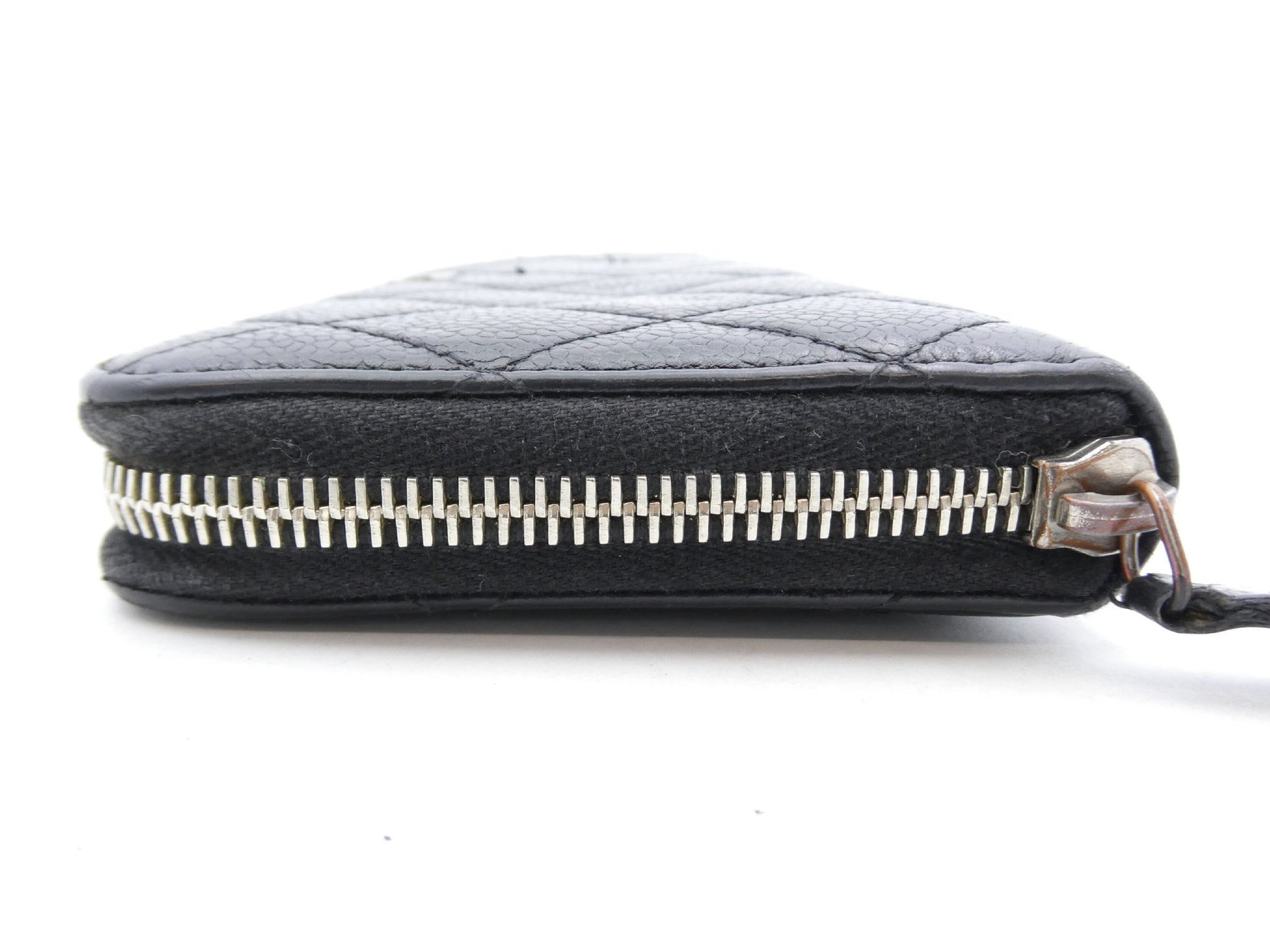 Chanel Matelasse Wallet Zippy CC, Black, Calfskin, Wallet