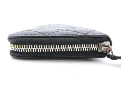 Chanel Matelasse Wallet Zippy CC, Black, Calfskin, Wallet