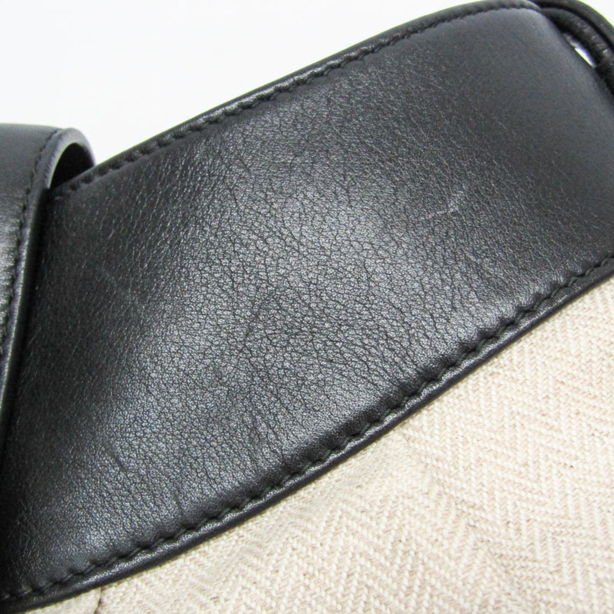 Bvlgari Chandra Canvas, Beige, Canvas, Shoulder Bag