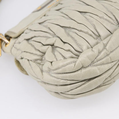 Miu Miu Beau Top Handle Leather, Beige, Leather, Handbag
