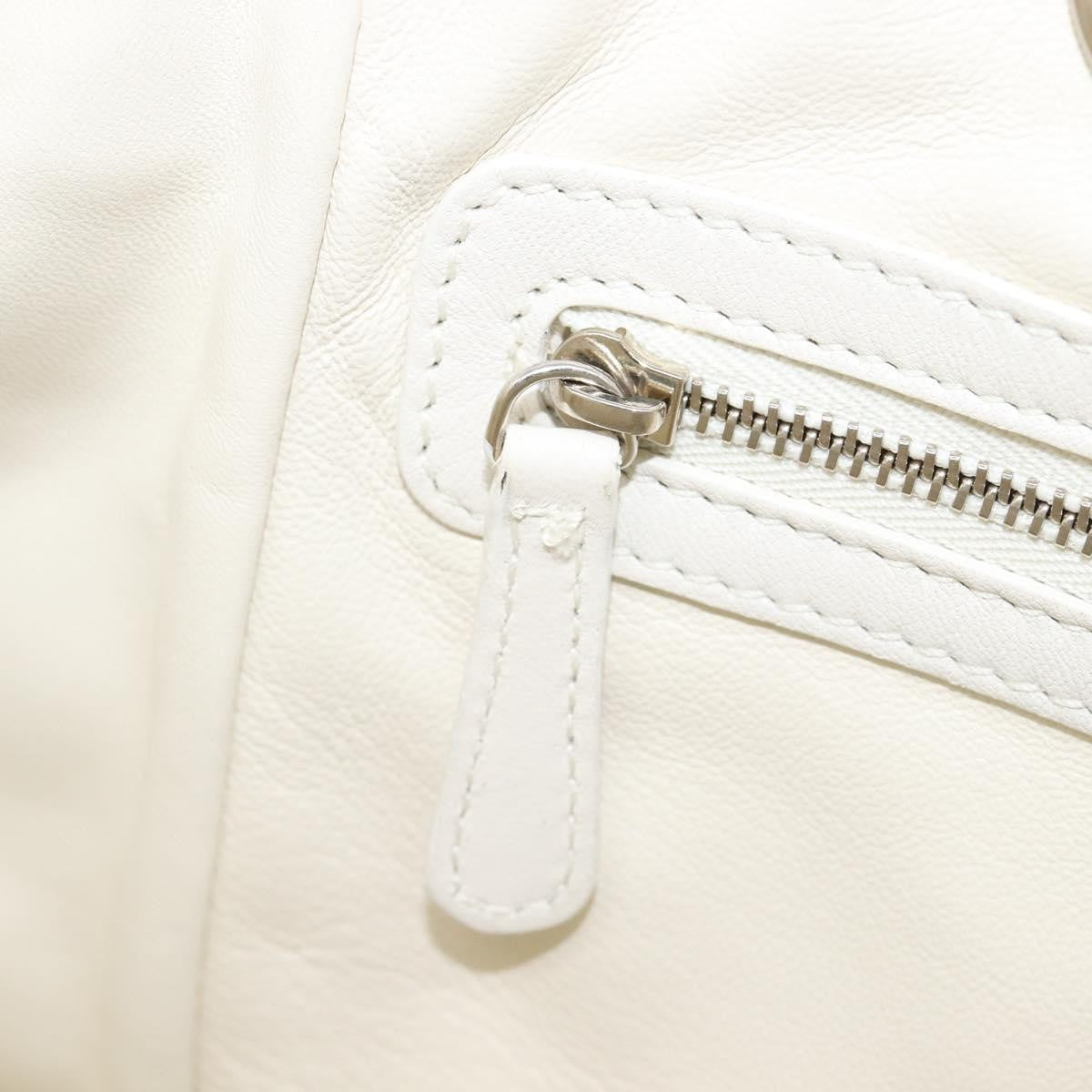 Christian Dior Lady Dior Cannage Quilt Lambskin, White, Leather, Handbag