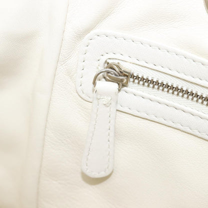 Christian Dior Lady Dior Cannage Quilt Lambskin, White, Leather, Handbag