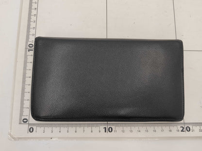 Chanel Bi-Fold Wallet Leather, Black, Leather, Wallet