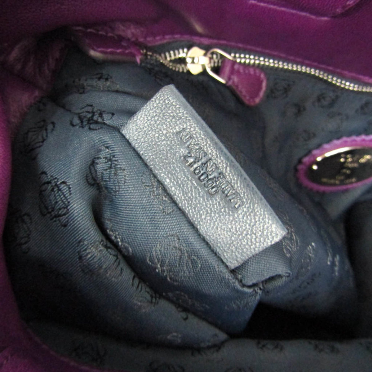 Loewe Anagram Leather, Purple, Leather, Tote Bag