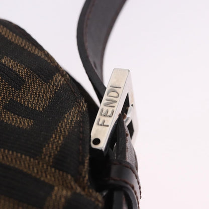 Fendi Baguette Pochette Zucca Canvas, Brown, Canvas, Clutch