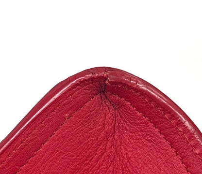 Saint Laurent Chyc Cabas Leather, Red, Leather, Tote Bag