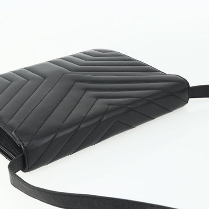 Saint Laurent Loulou NM Matelasse Chevron Leather, Black, Leather, Shoulder Bag