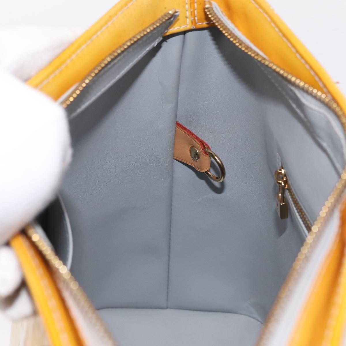 Louis Vuitton Houston Monogram Vernis, Yellow, Patent Leather, Handbag