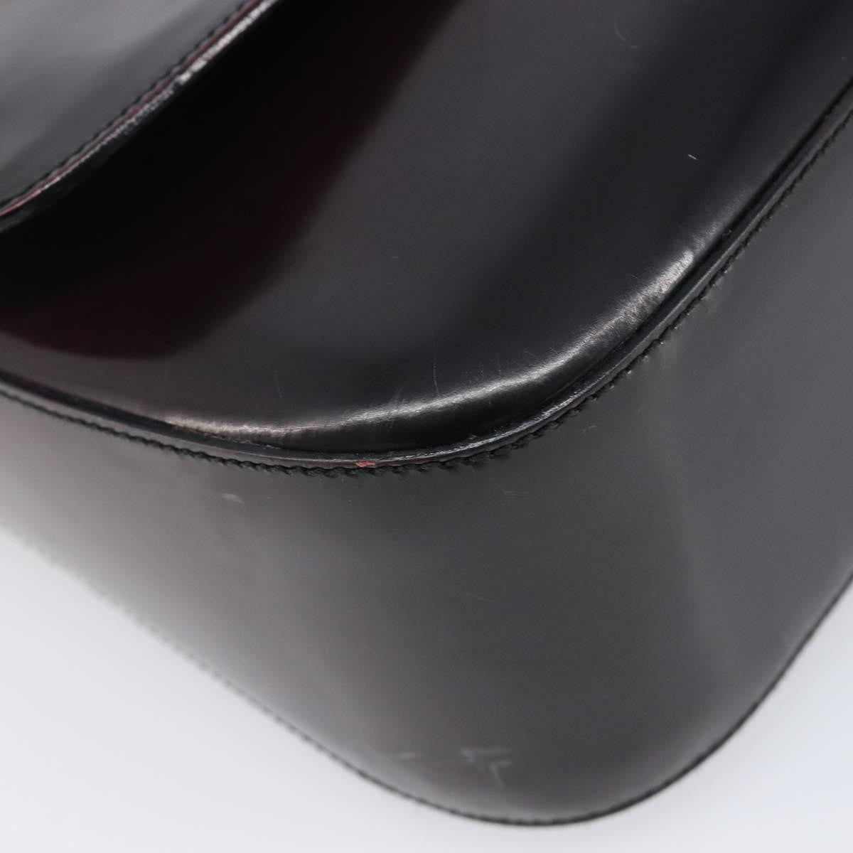 Prada Shoulder Leather, Burgundy, Patent Leather, Shoulder Bag