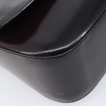 Prada Shoulder Leather, Burgundy, Patent Leather, Shoulder Bag