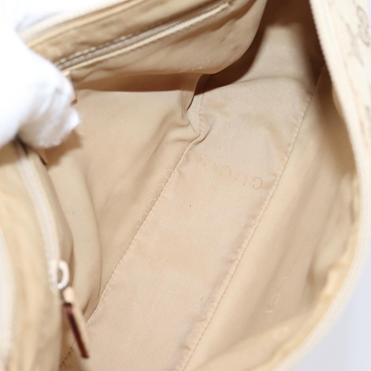 Gucci Bamboo Top Handle GG Canvas, Beige, Canvas, Handbag