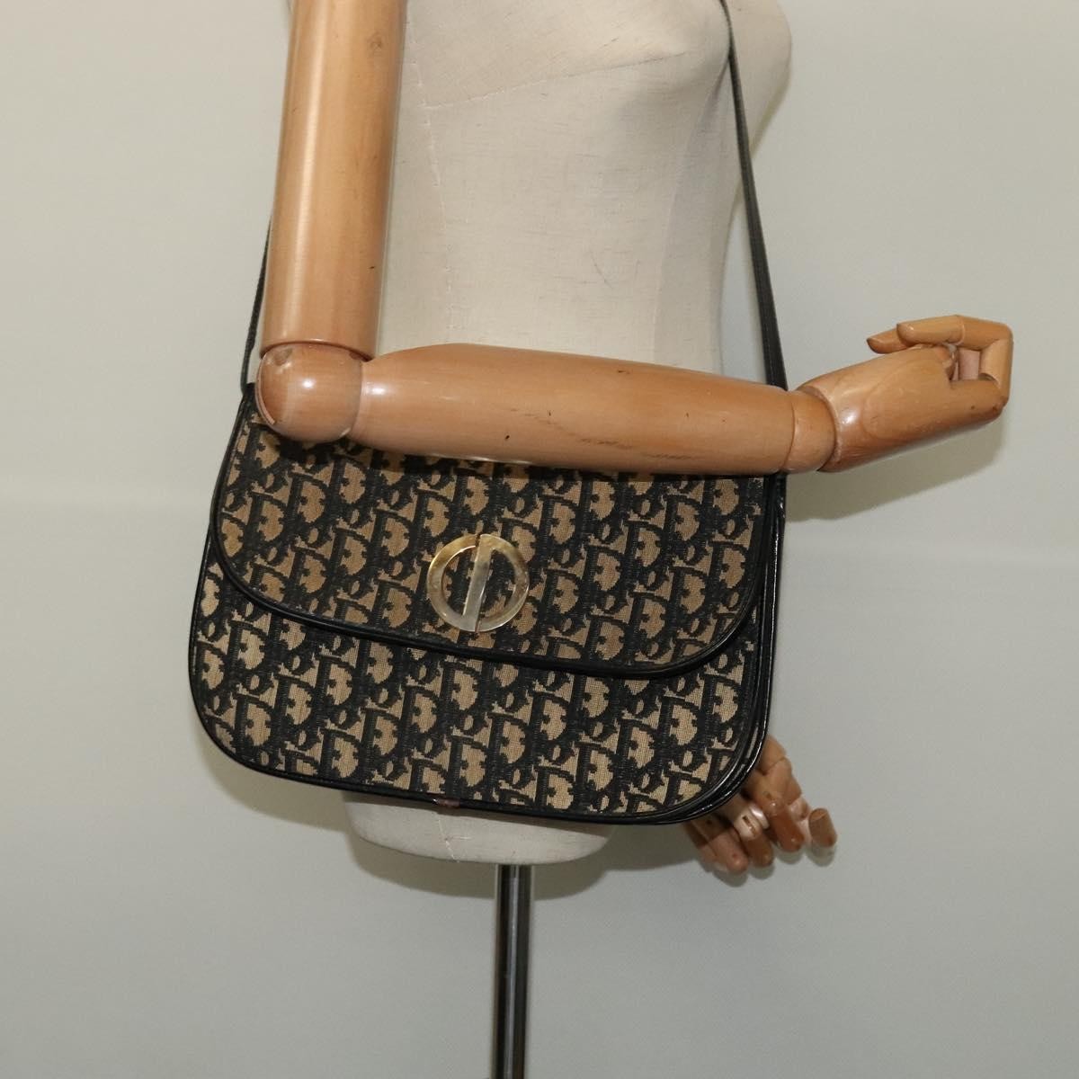 Christian Dior Trotter shoulder Canvas, Navy, Canvas, Handbag
