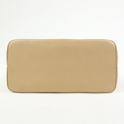 Chanel Medallion Quilted Lambskin, Beige, Calfskin, Tote Bag