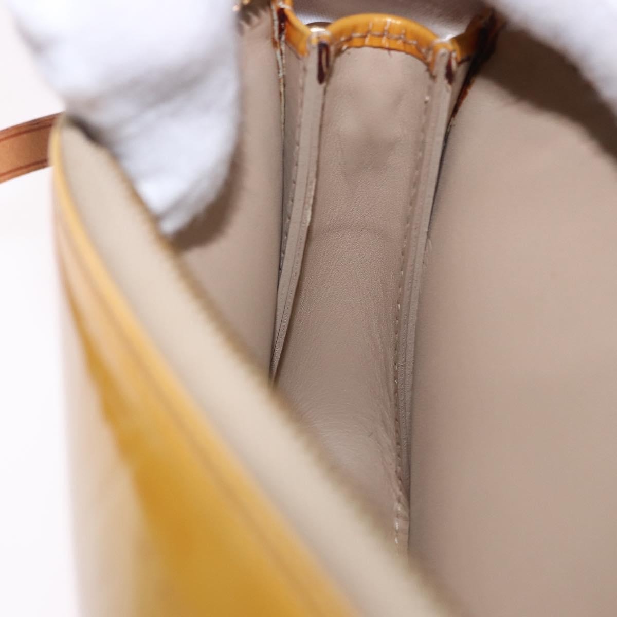 Louis Vuitton Lexington Pochette Monogram Vernis, Beige, Patent Leather, Clutch
