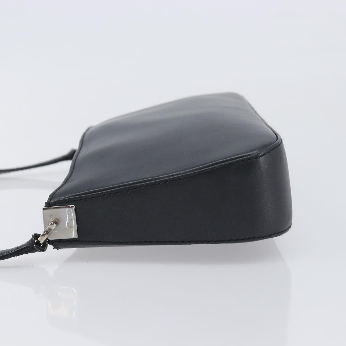 Salvatore Ferragamo Gancini Leather, Black, Leather, Shoulder Bag