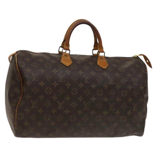 Louis Vuitton Speedy Handbag Monogram Canvas, BROWN, CANVAS, Handbag