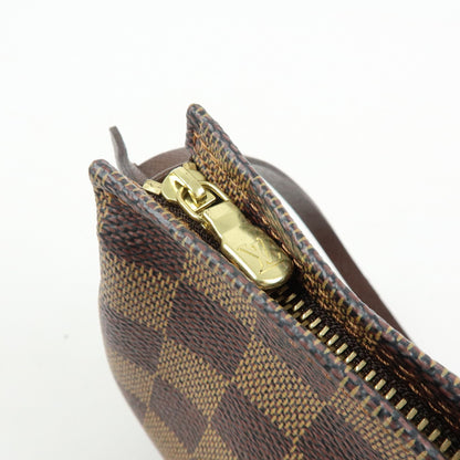 Louis Vuitton Trousse Make Up Damier, Brown, Canvas, Clutch