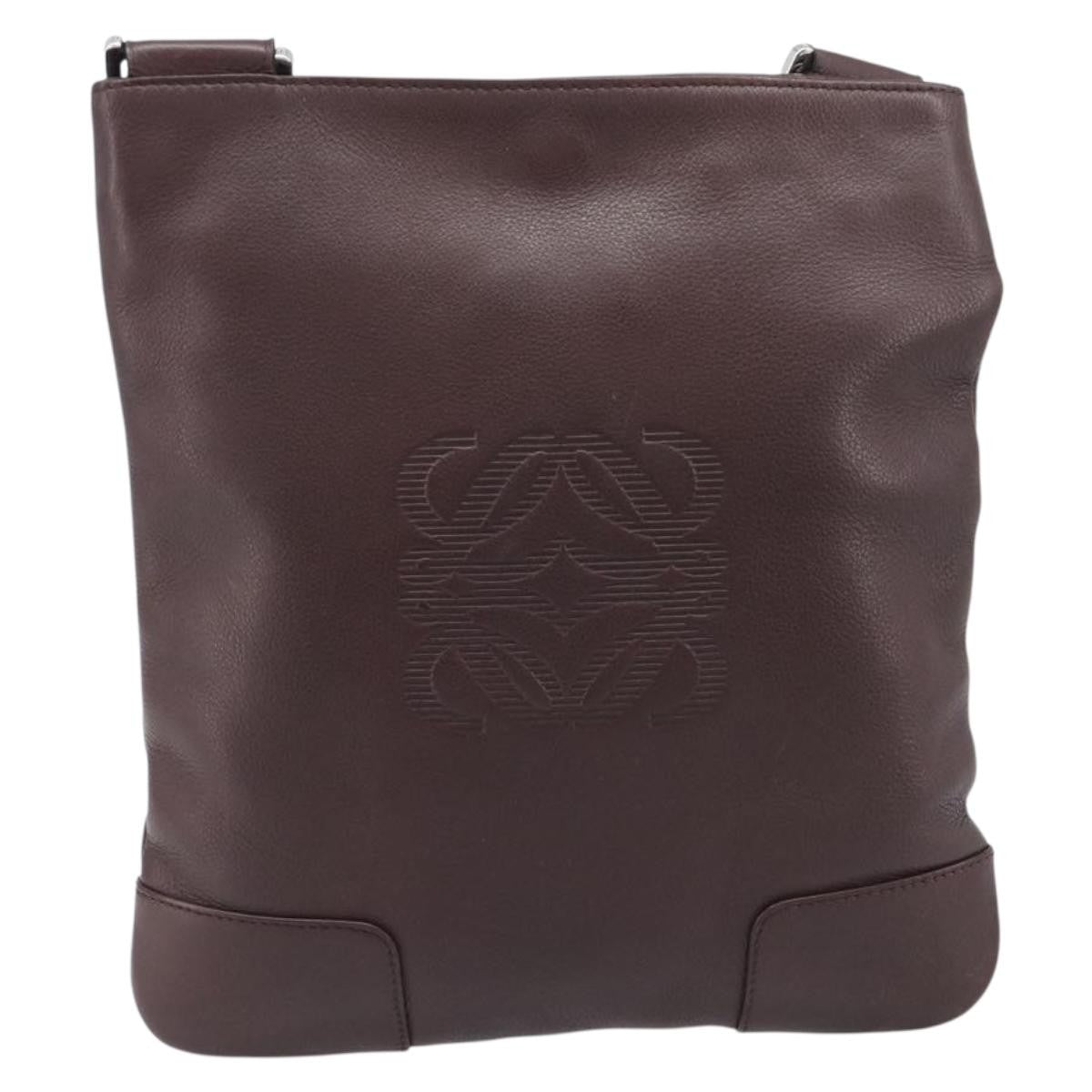 Loewe Anagram Leather, Brown, Leather, Shoulder Bag