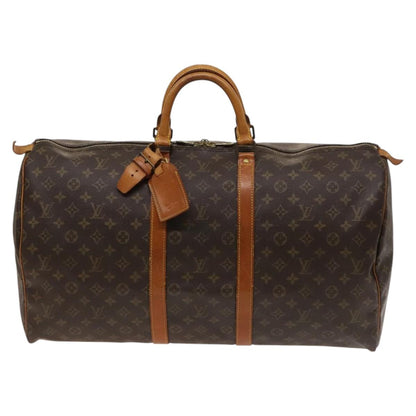 Louis Vuitton Keepall Bag Monogram Canvas, BROWN, CANVAS, Travel bag