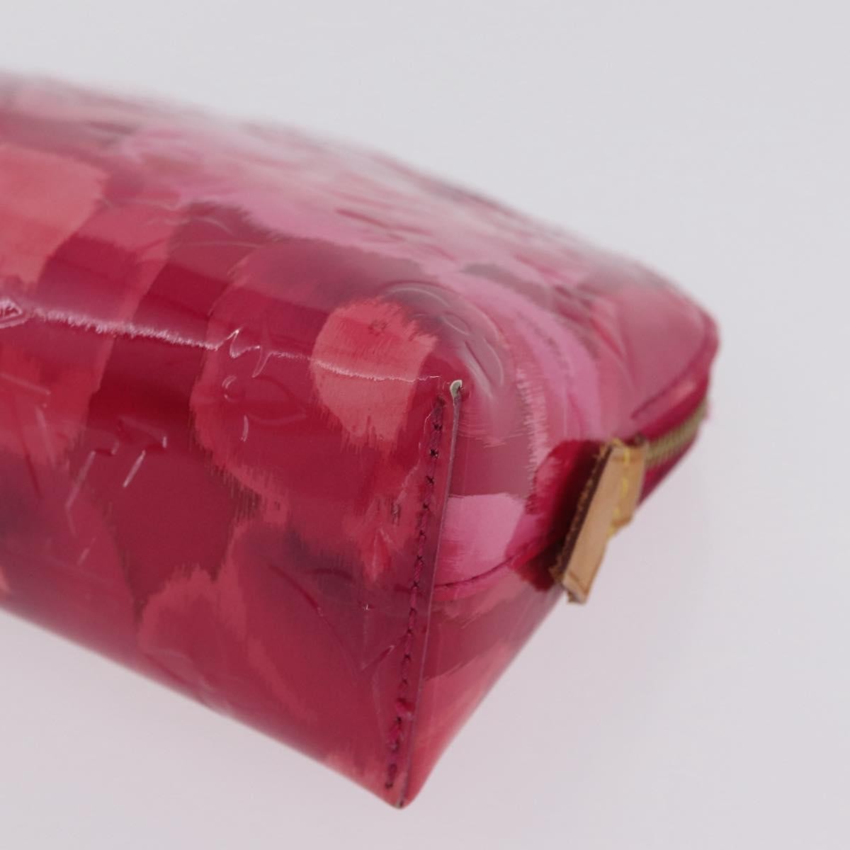 Louis Vuitton Cosmetic Case Limited Edition Monogram Vernis Ikat, Pink, Patent Leather, Toiletry Case