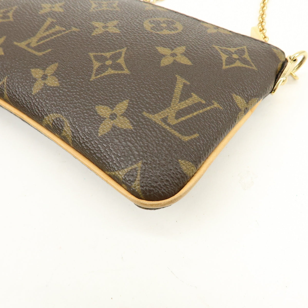 Louis Vuitton Milla Pochette Monogram Canvas, Brown, Canvas, Clutch