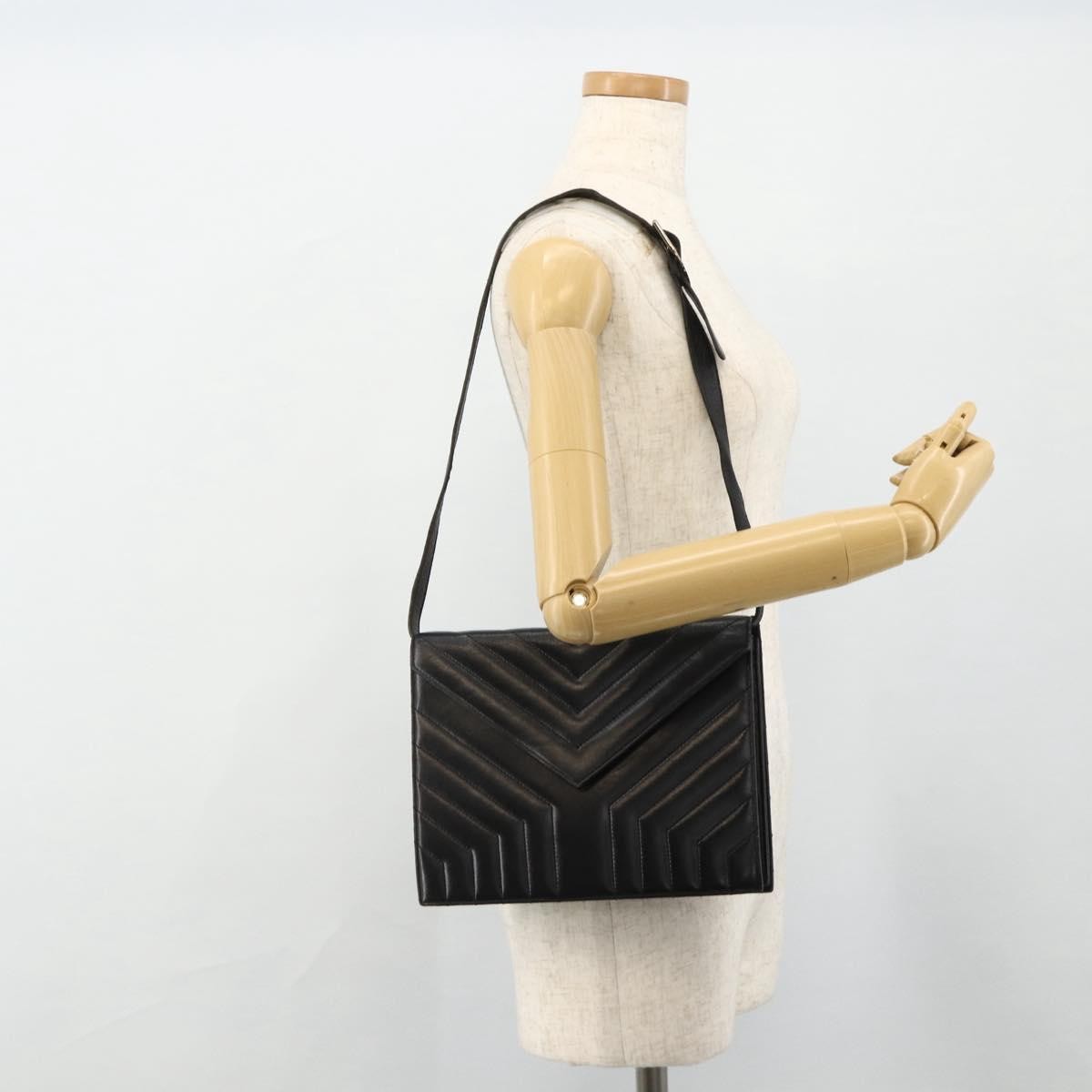 Saint Laurent Loulou NM Matelasse Chevron Leather, Black, Leather, Shoulder Bag