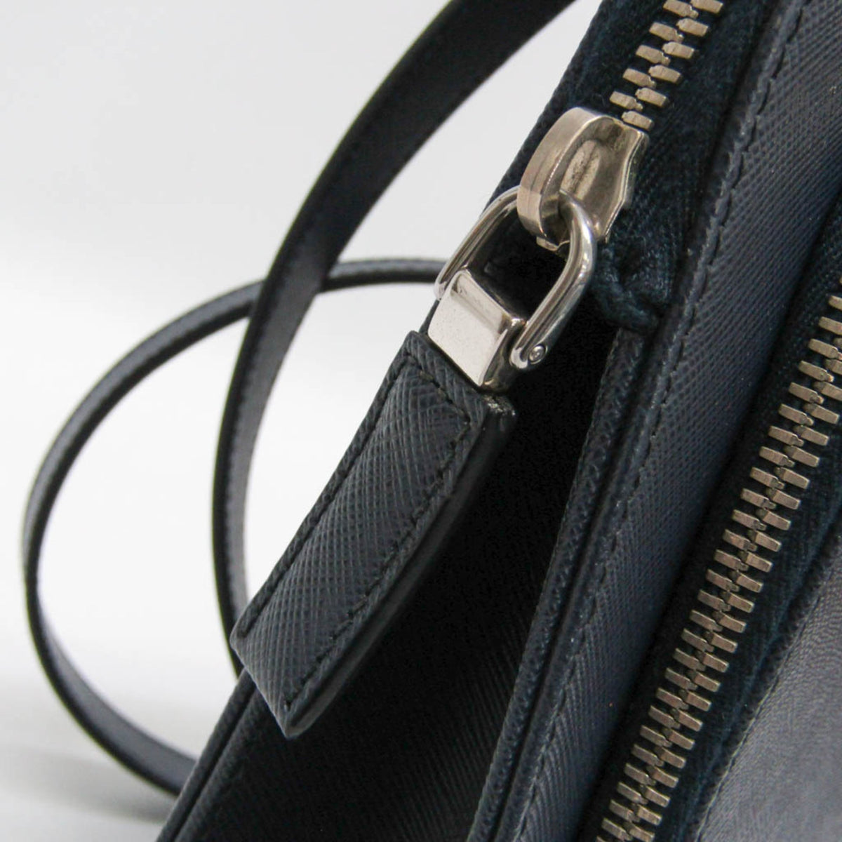 Prada Convertible Travel Saffiano Leather, Navy, Leather, Briefcase