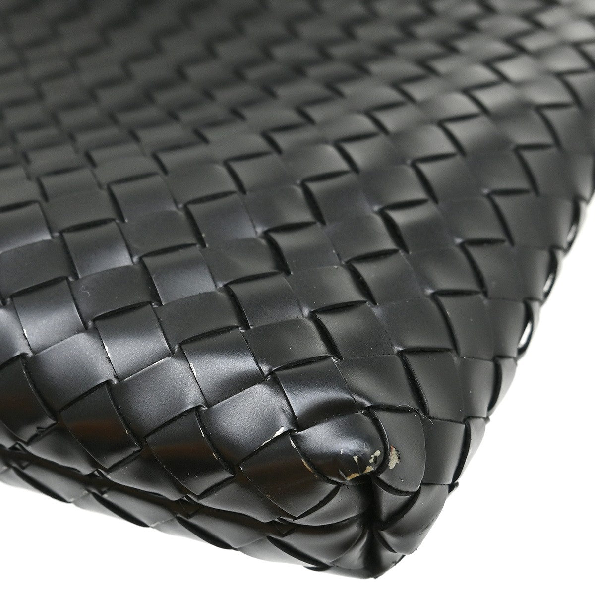 Bottega Veneta Intrecciato Shoulder Leather, Black, Leather, Shoulder Bag