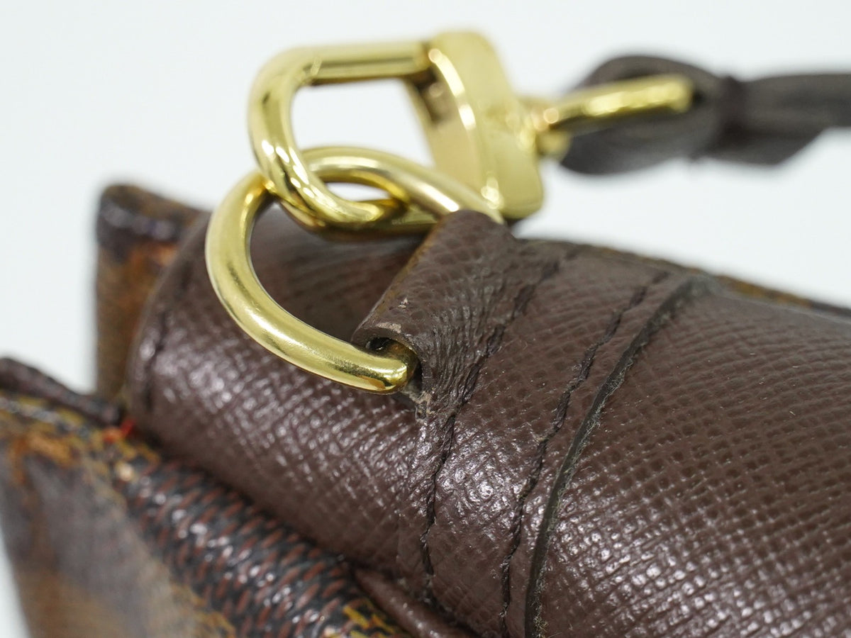 Louis Vuitton Trousse Make Up Damier, Brown, Canvas, Clutch
