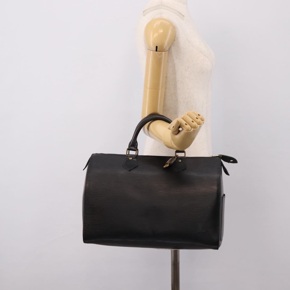 Louis Vuitton Speedy Epi Leather, Black, Leather, Handbag