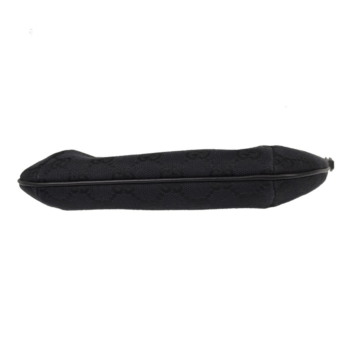 Gucci Zip GG Denim, Black, Canvas, Crossbody Bag