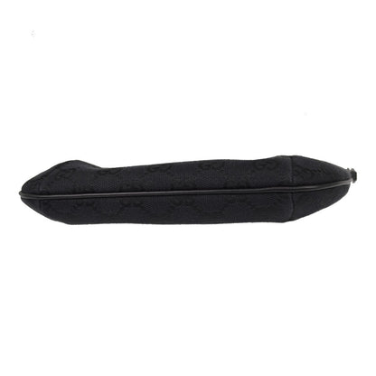 Gucci Zip GG Denim, Black, Canvas, Crossbody Bag