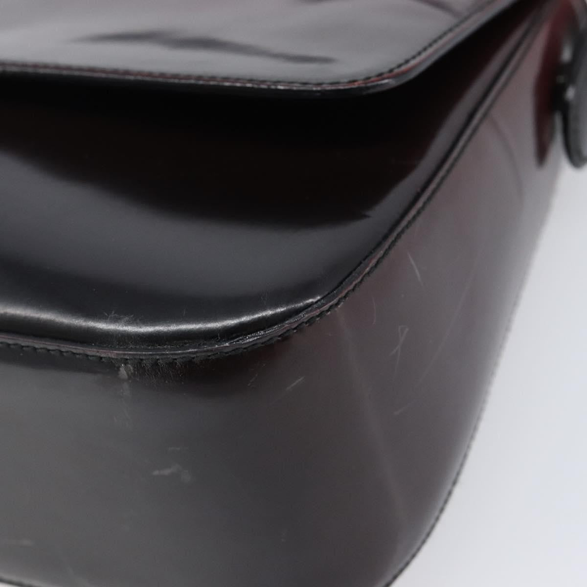 Prada Shoulder Leather, Burgundy, Patent Leather, Shoulder Bag