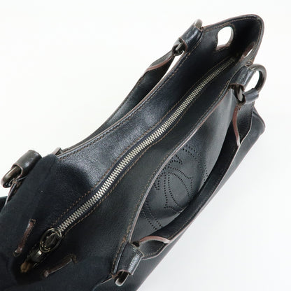 Cartier Marcello Leather, Black, Leather, Handbag