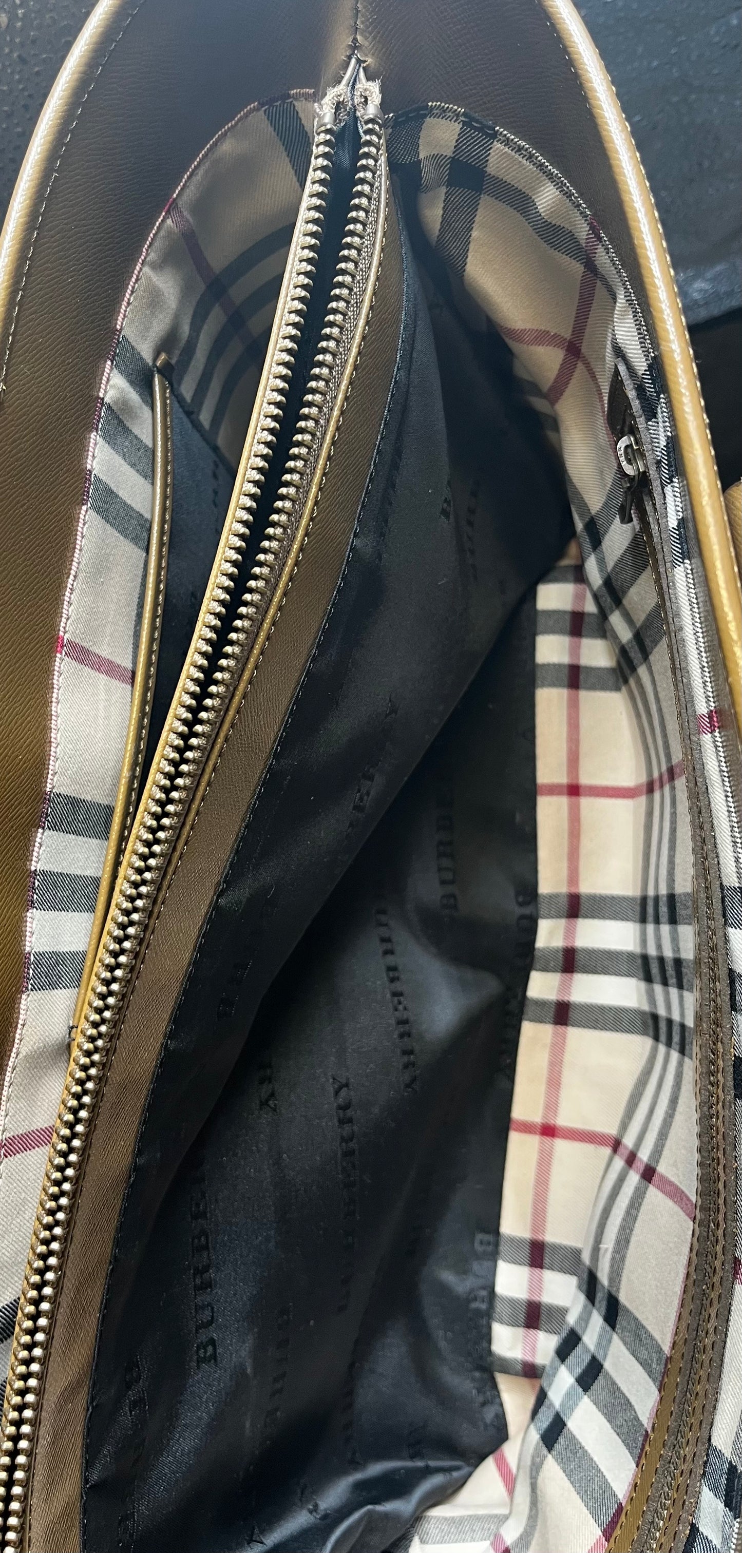 Burberry Tote bag leather bracelet, Beige, Leather, Handbag