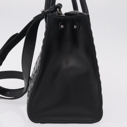 Prada Double Zip Diagramme Quilted Leather, Black, Leather, Tote Bag