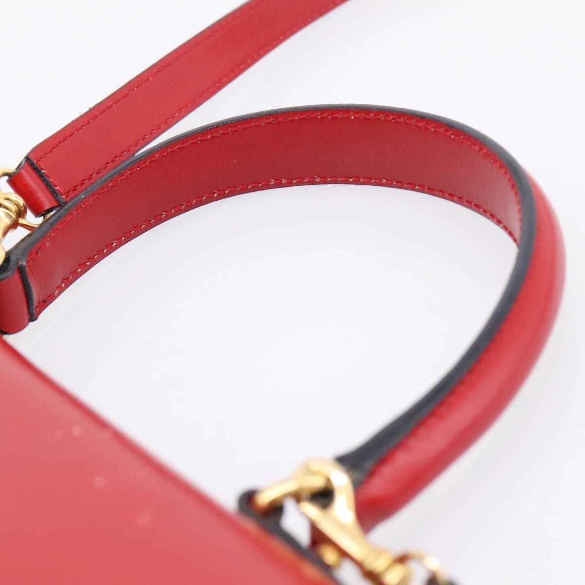 Celine Handbag Leather, Red, Leather, Handbag