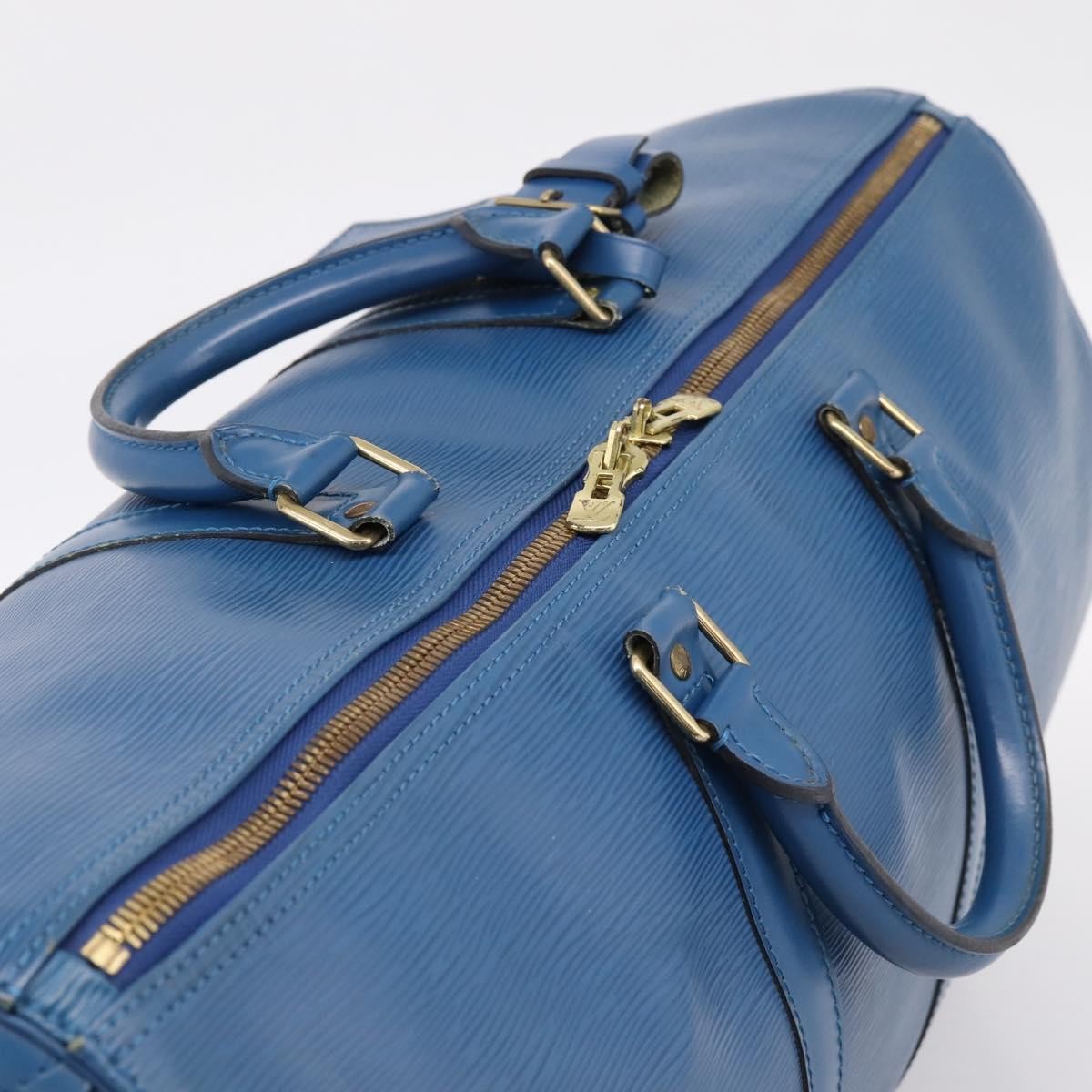 Louis Vuitton Keepall Epi Leather, Blue, Leather, Travel Bag