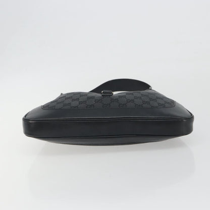 Gucci Jackie O Hobo GG Canvas with Leather, Black, Canvas, Shoulder Bag