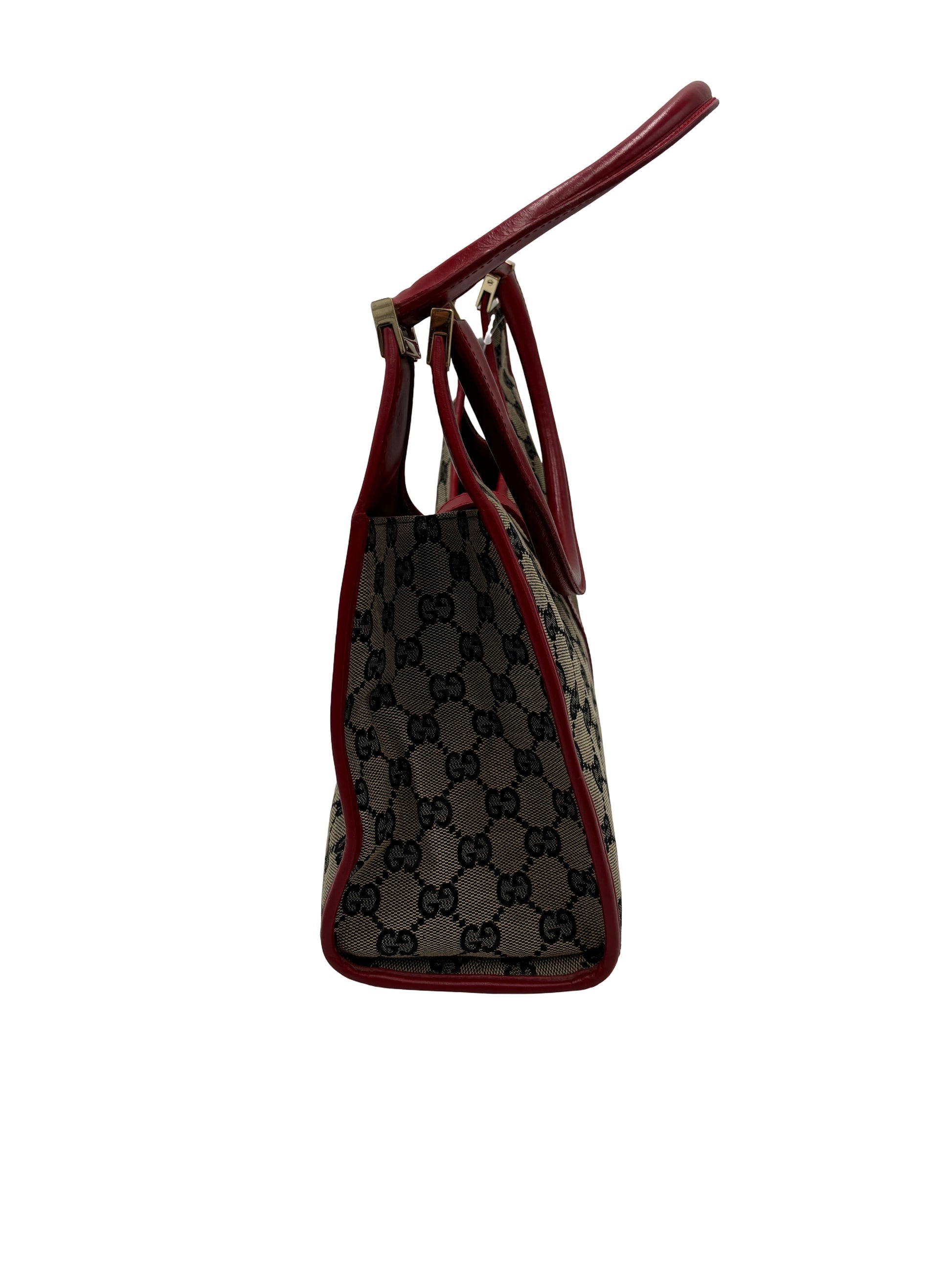 Gucci Vintage Jackie O Hobo Canvas and leather, Beige, Canvas, Shoulder Bag