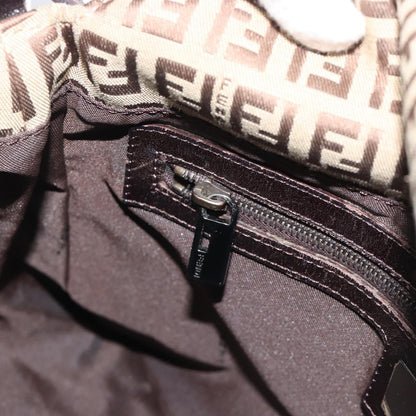 Fendi Mamma Baguette Canvas, Beige, Canvas, Handbag